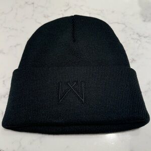 NWOT Lagree West Embroidered Logo Black Beanie / Toque